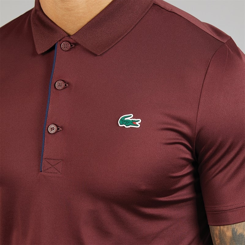 Lacoste Mens Polo Shirt Burgundy - Image 3