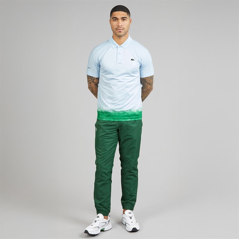 Lacoste Mens Polo Shirt Light Blue/Green - Image 4