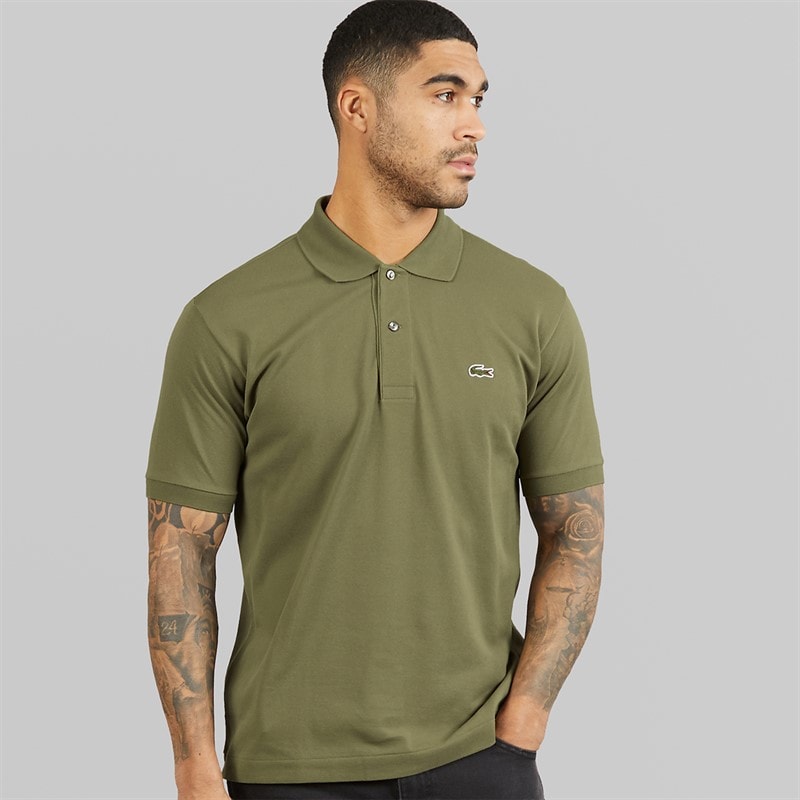 Lacoste Mens Classic Fit Polo Shirt Khaki Green