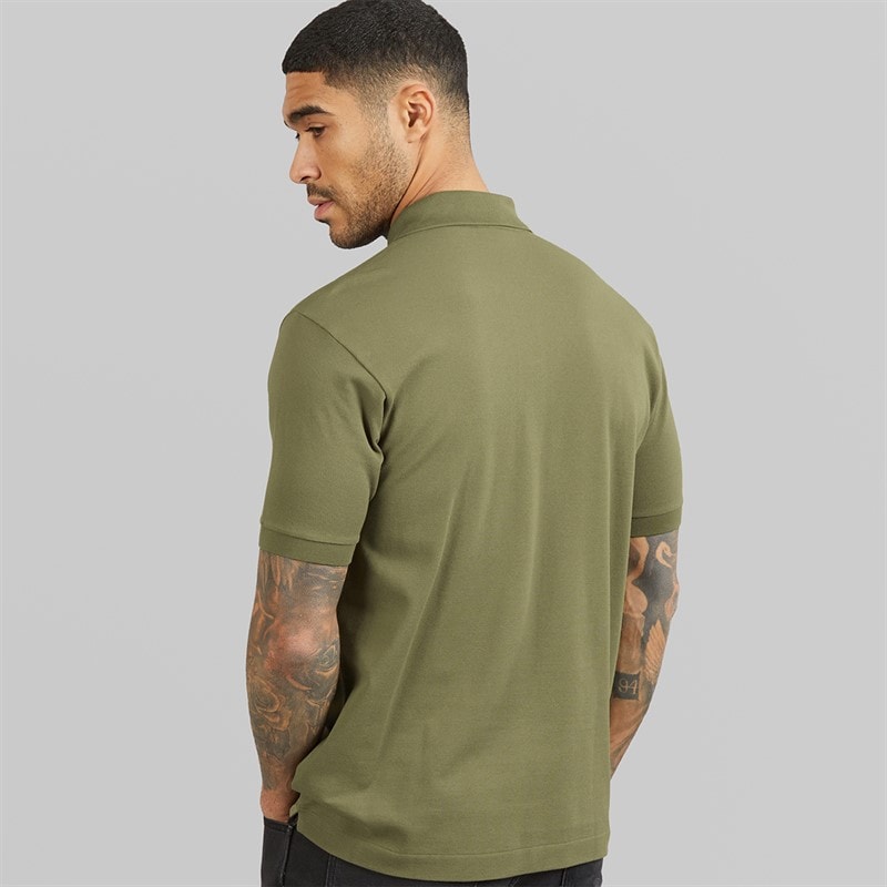 Lacoste Mens Classic Fit Polo Shirt Khaki Green - Image 2