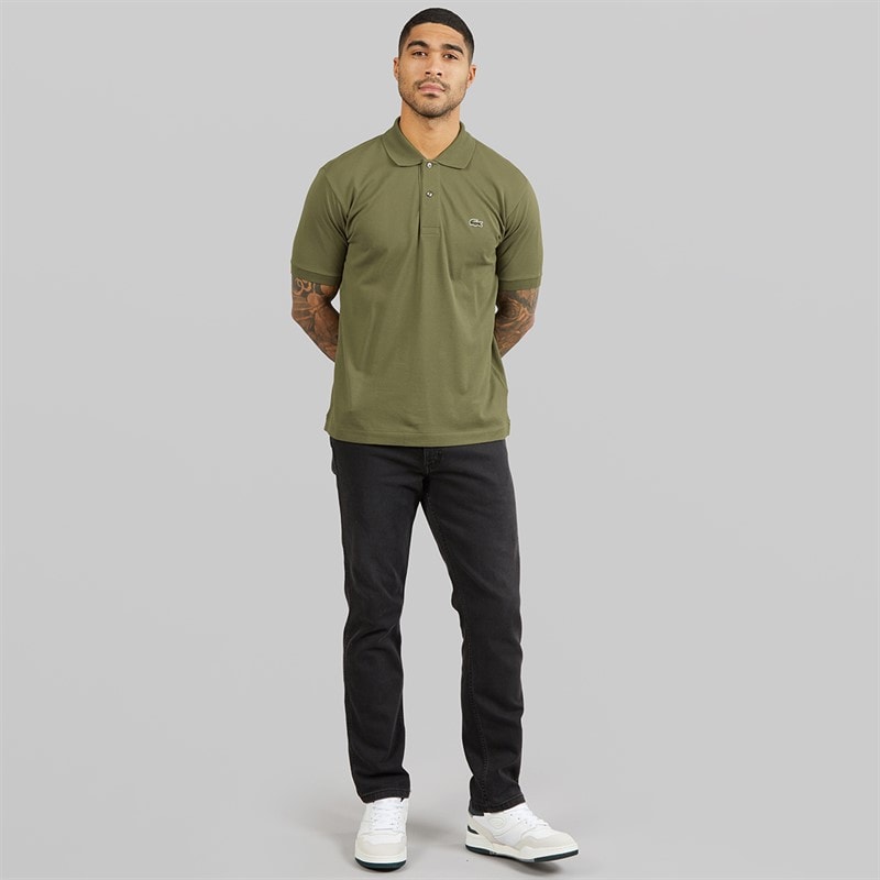 Lacoste Mens Classic Fit Polo Shirt Khaki Green - Image 4
