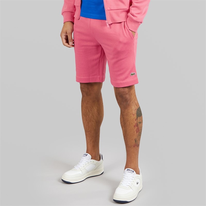 Lacoste Mens Regular Fit Fleece Shorts Pink - Image 1