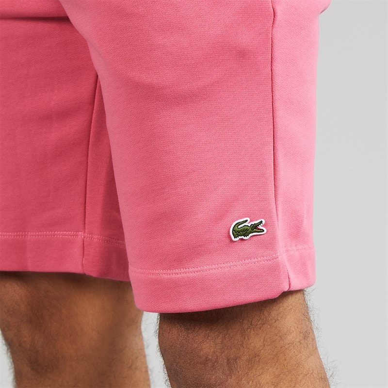 Lacoste Mens Regular Fit Fleece Shorts Pink - Image 3
