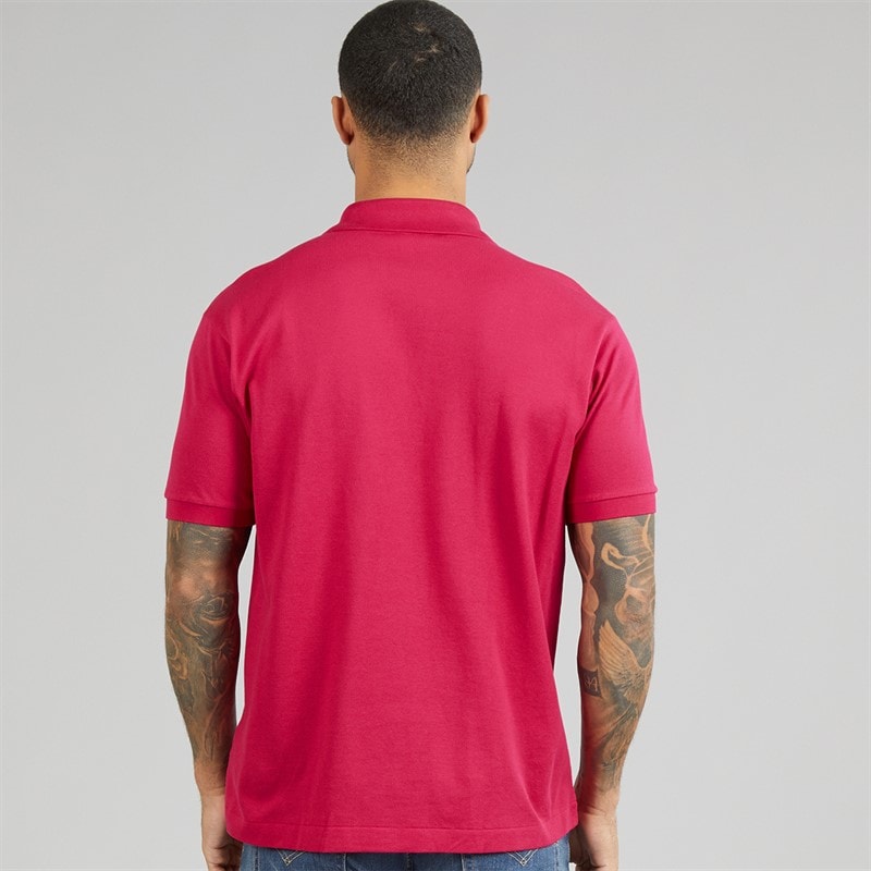 Lacoste Mens Classic Fit Polo Shirt Raspberry Pink - Image 2