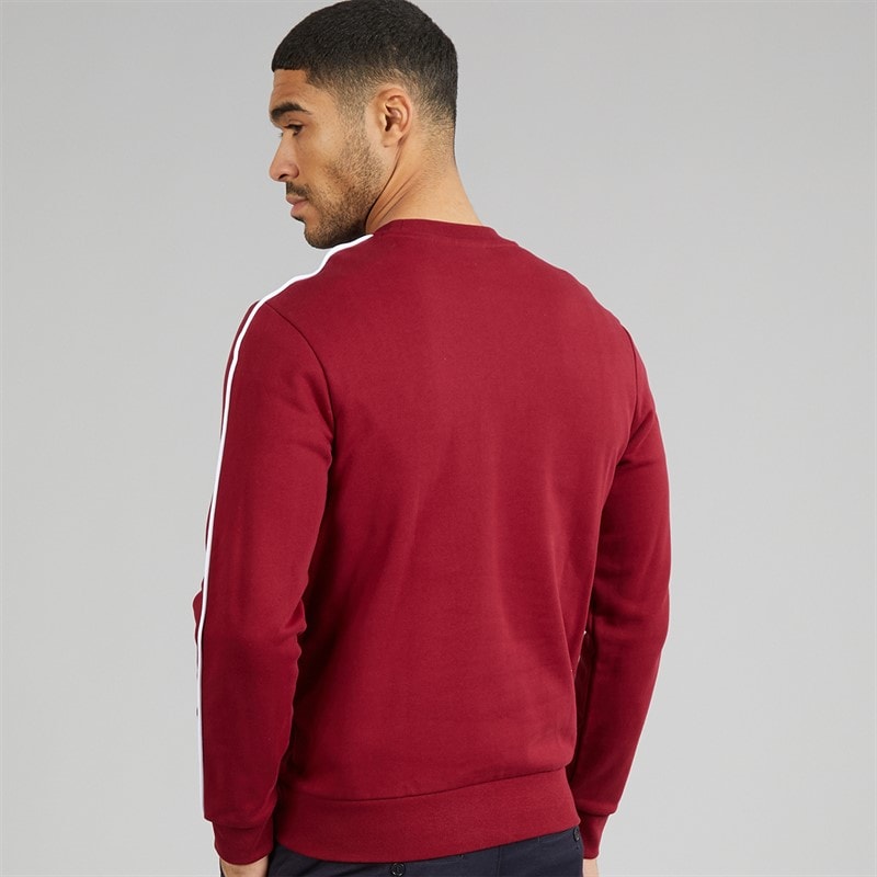 Lacoste Mens Logo Trim Sweatshirt Bordeaux - Image 2