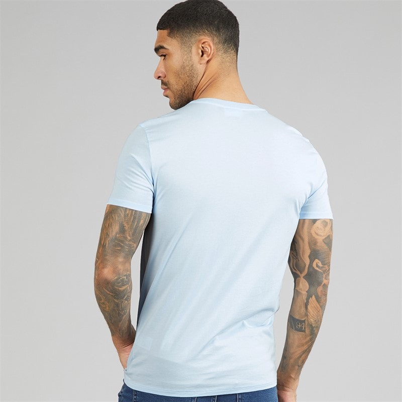 Lacoste Mens Lightweight V-Neck T-Shirt Light Blue - Image 2