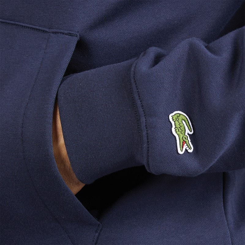 Lacoste Mens Print Hoodie Midnight Blue - Image 5