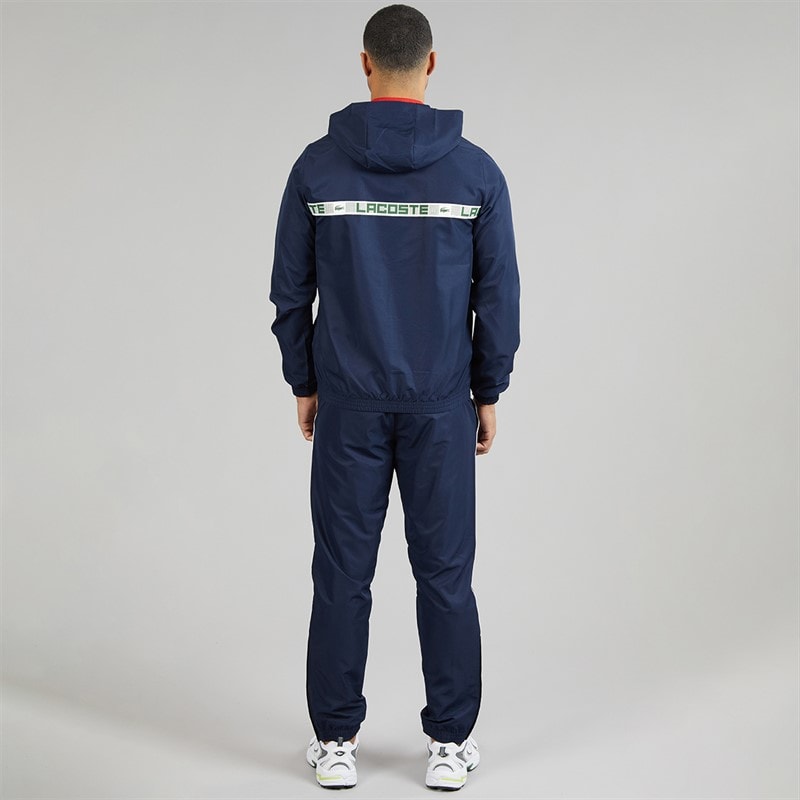 Lacoste Mens Logo Stripe Tracksuit Midnight Blue - Image 2