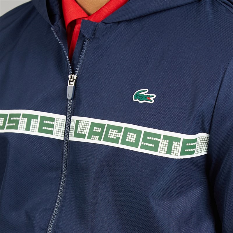 Lacoste Mens Logo Stripe Tracksuit Midnight Blue - Image 3