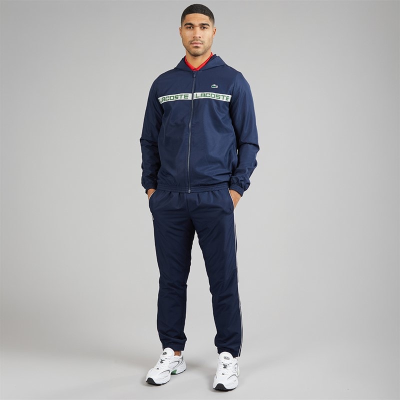 Lacoste Mens Logo Stripe Tracksuit Midnight Blue - Image 4
