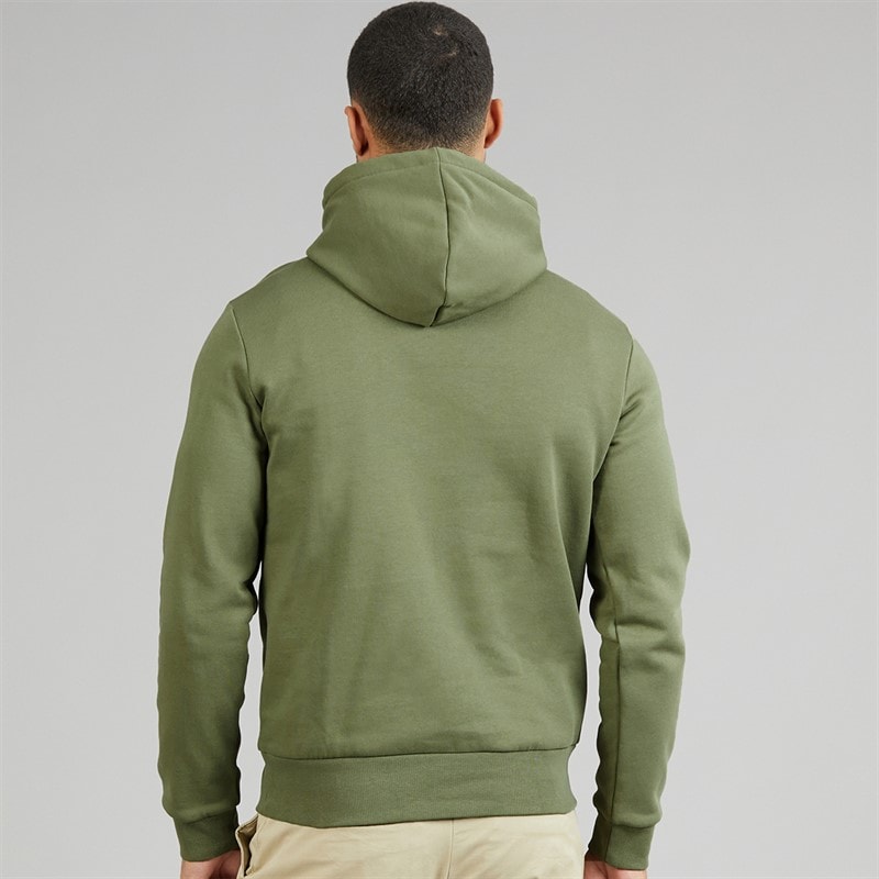 Lacoste Mens Fleece Hoodie Khaki Green - Image 2
