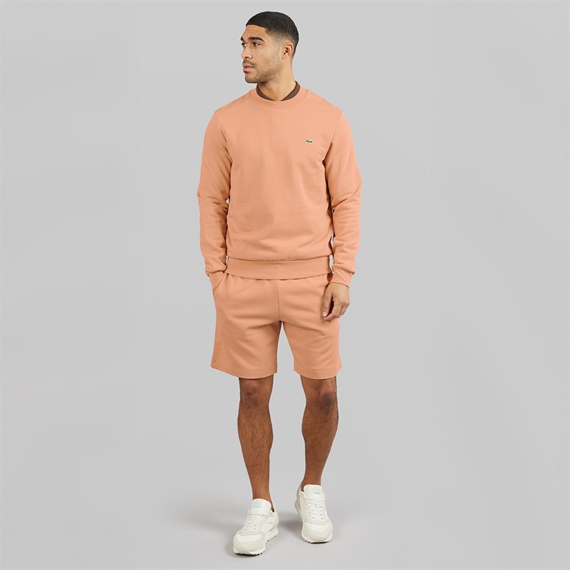 Lacoste Mens Regular Fit Fleece Shorts Pinkish Beige - Image 4