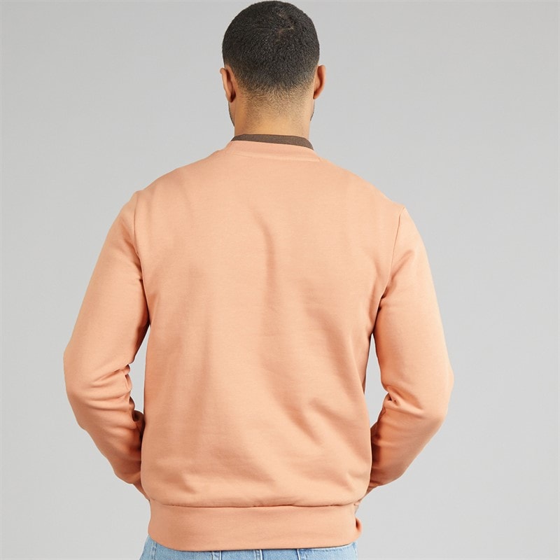 Lacoste Mens Fleece Crew Neck Sweatshirt Pinkish Beige - Image 2