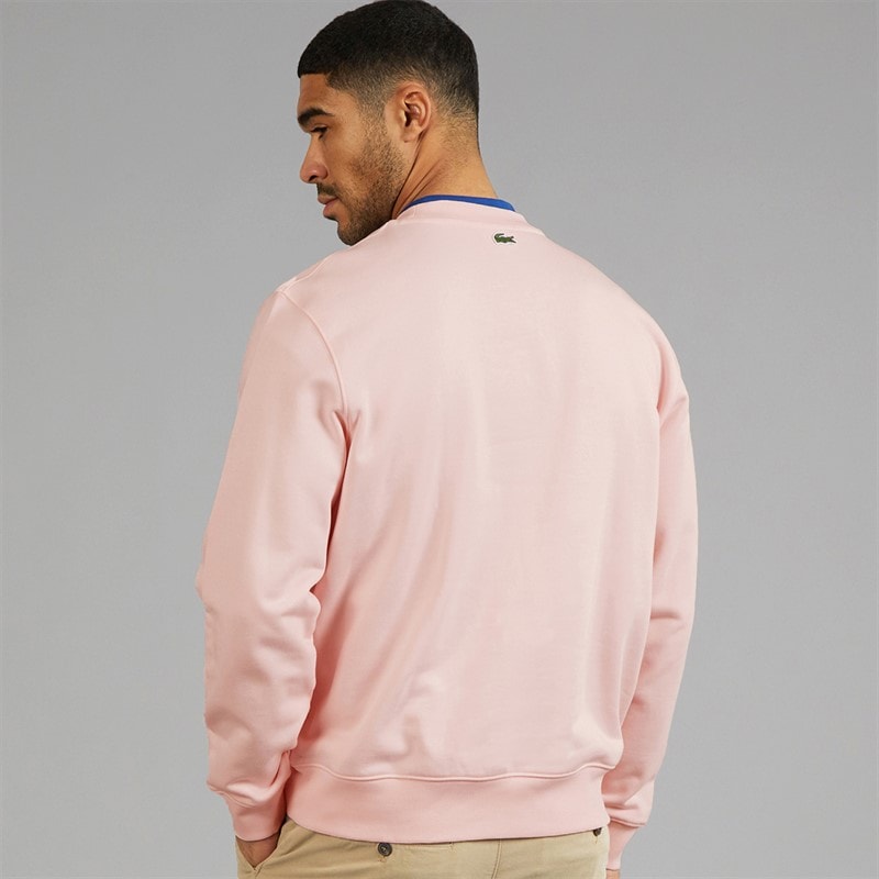 Lacoste Mens Printed Sweatshirt Light Pink - Image 2