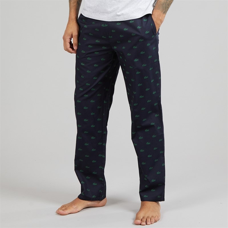 Lacoste Mens Lounge Pants Blue/Green - Image 1