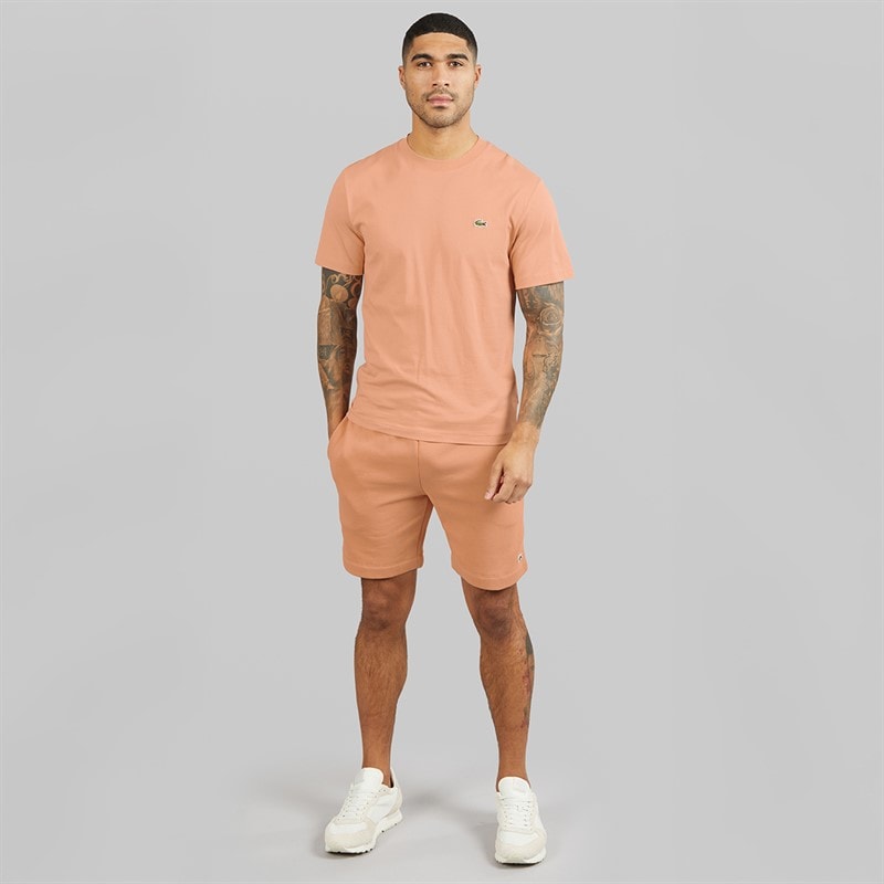 Lacoste Mens Regular Fit Fleece Shorts Pinkish Beige - Image 4