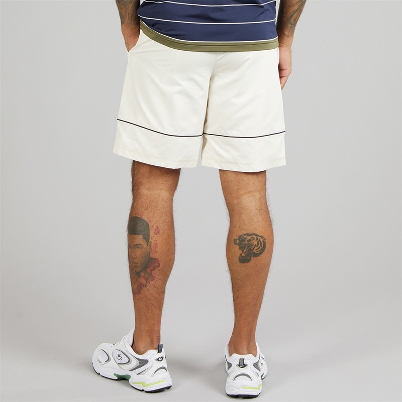 Lacoste Mens Taffeta Shorts White/Navy Blue - Image 2