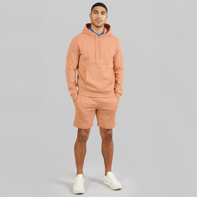 Lacoste Mens Fleece Hoodie Pinkish Beige - Image 4