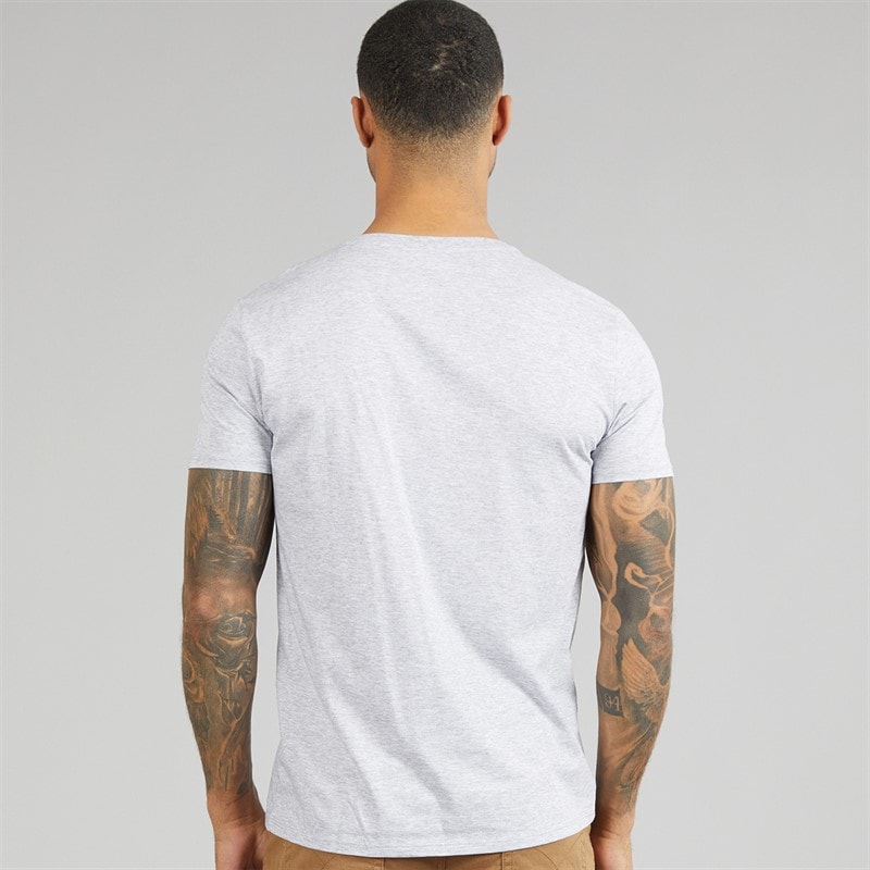 Lacoste Mens Lightweight V-neck T-Shirt Light Heathered Grey - Image 2