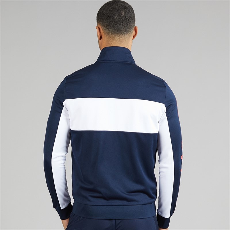 Lacoste Mens Zip Through Sweatshirt Blue/White - Image 2