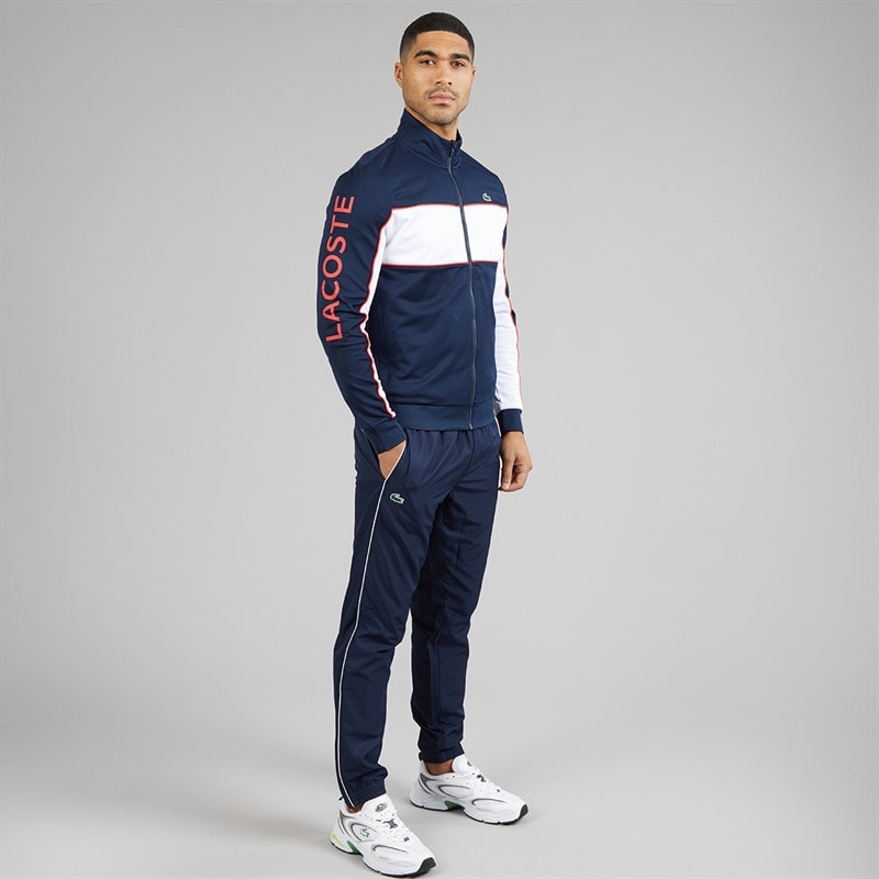 Lacoste Mens Zip Through Sweatshirt Blue/White - Image 4