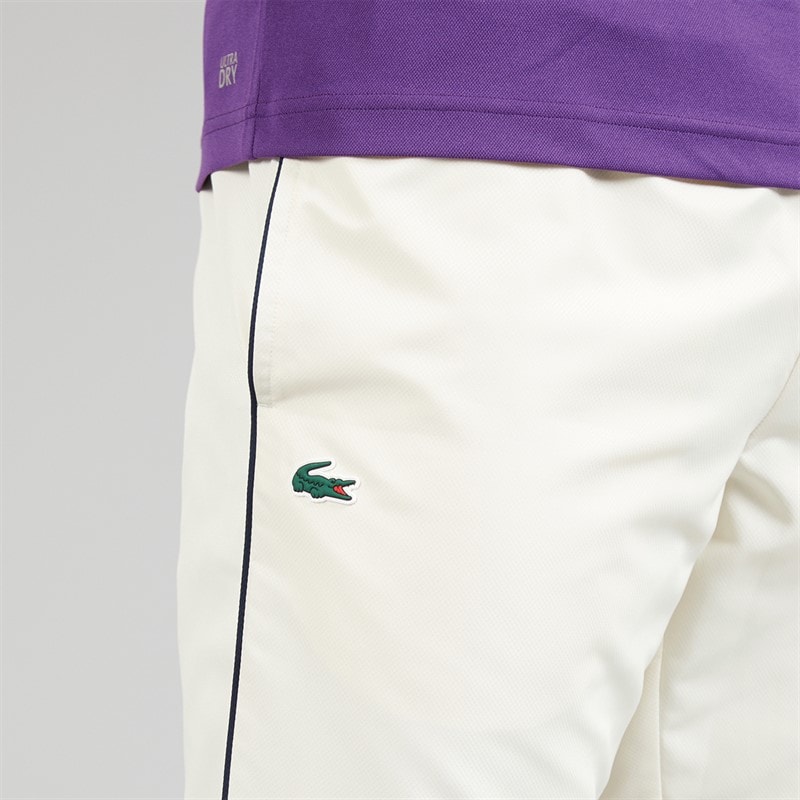 Lacoste Mens Printed Joggers Ecru White - Image 3