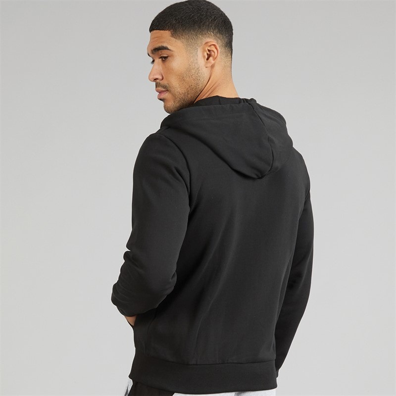 Lacoste Mens Zip Through Colour Block Hoodie Black/White/Green - Image 2