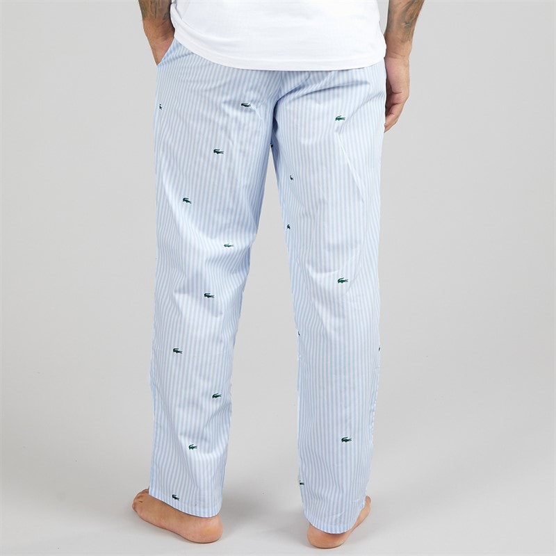 Lacoste Mens Lounge Pants Blue/White/Green - Image 2