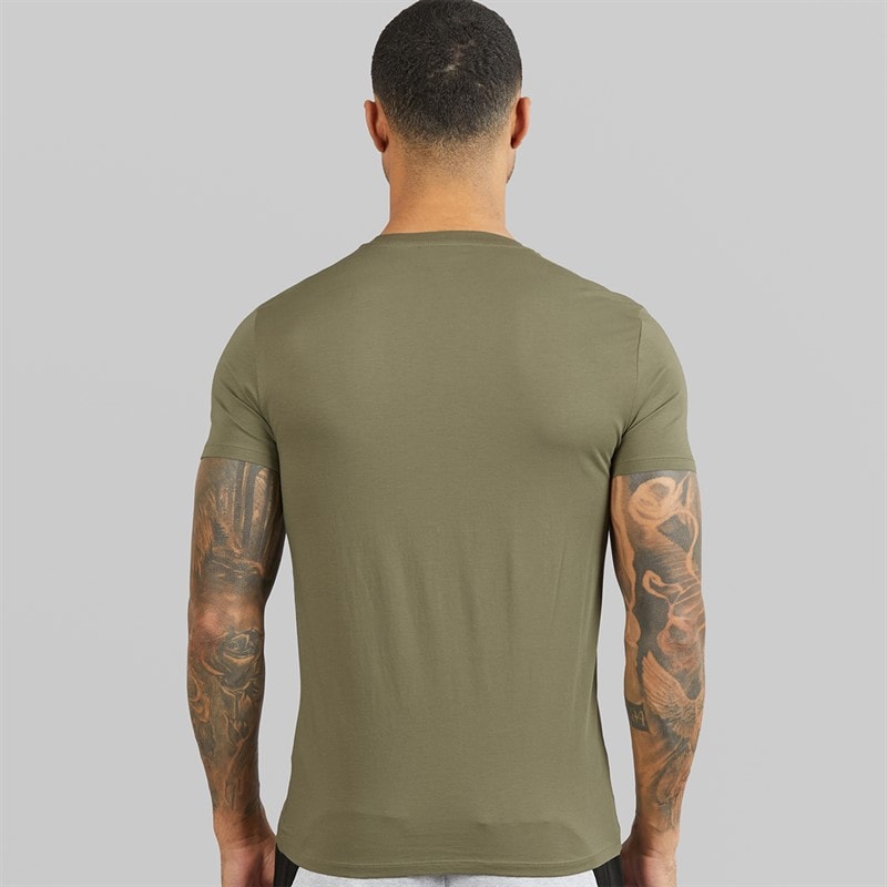 Lacoste Mens T-Shirt Khaki Green - Image 2