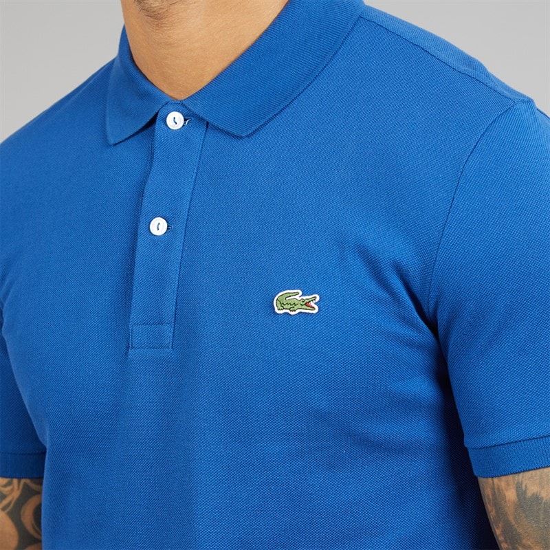 Lacoste Mens Slim Fit Polo Shirt Sapphire Blue - Image 3