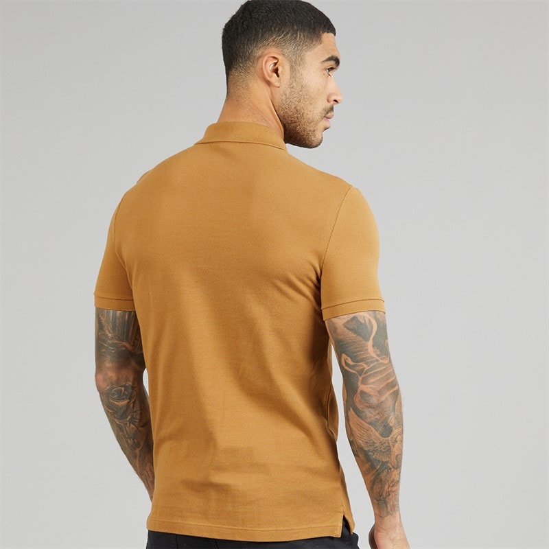 Lacoste Mens Slim Fit Polo Shirt Camel - Image 2