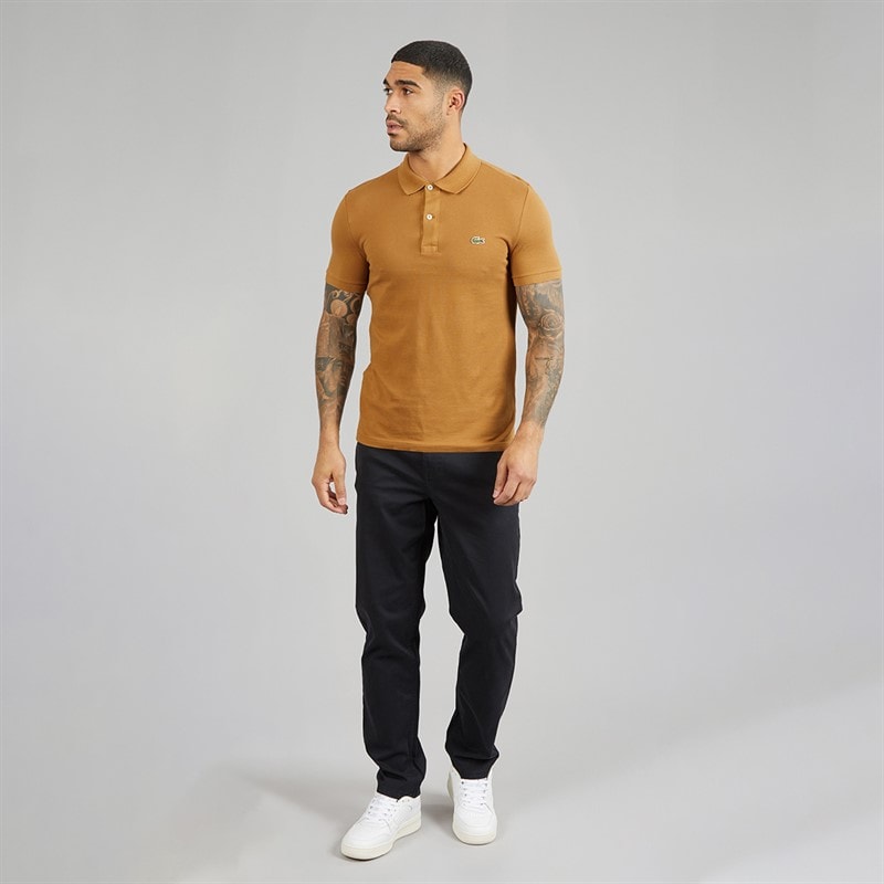 Lacoste Mens Slim Fit Polo Shirt Camel - Image 4