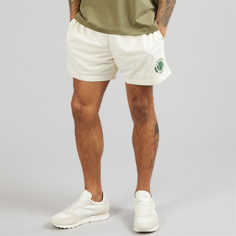 Lacoste Mens Shorts Ecru White - Image 1