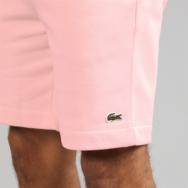 Lacoste Mens Regular Fit Fleece Shorts Light Pink - Image 3