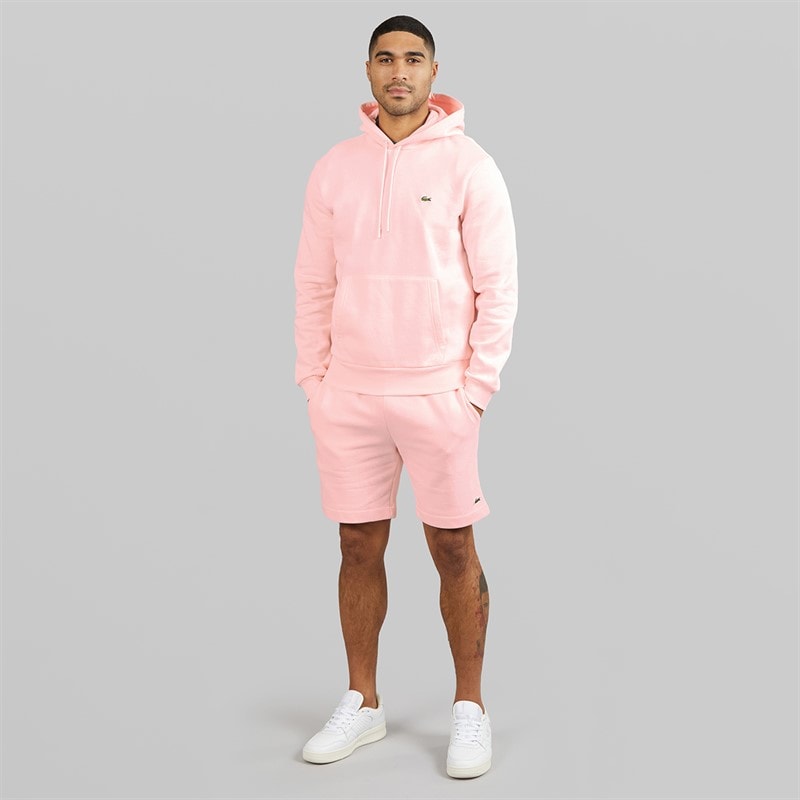 Lacoste Mens Regular Fit Fleece Shorts Light Pink - Image 4