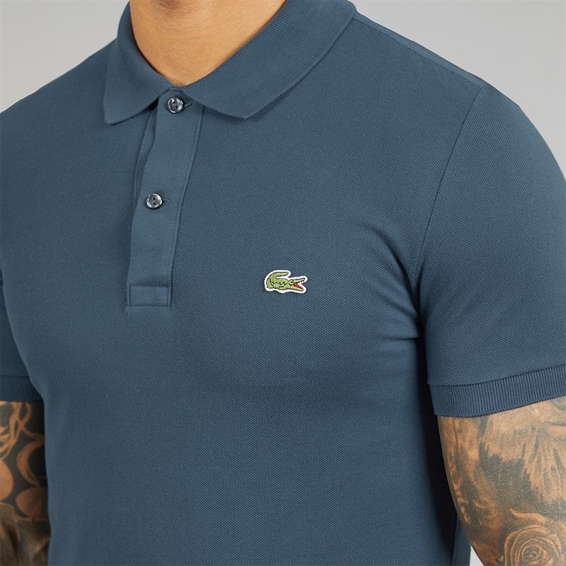 Lacoste Mens Slim Fit Polo Shirt Mineral Blue - Image 3