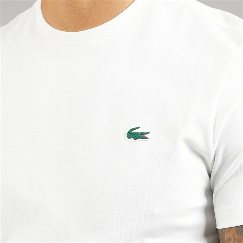 Lacoste Mens Tennis Heritage Print T-Shirt White - Image 5