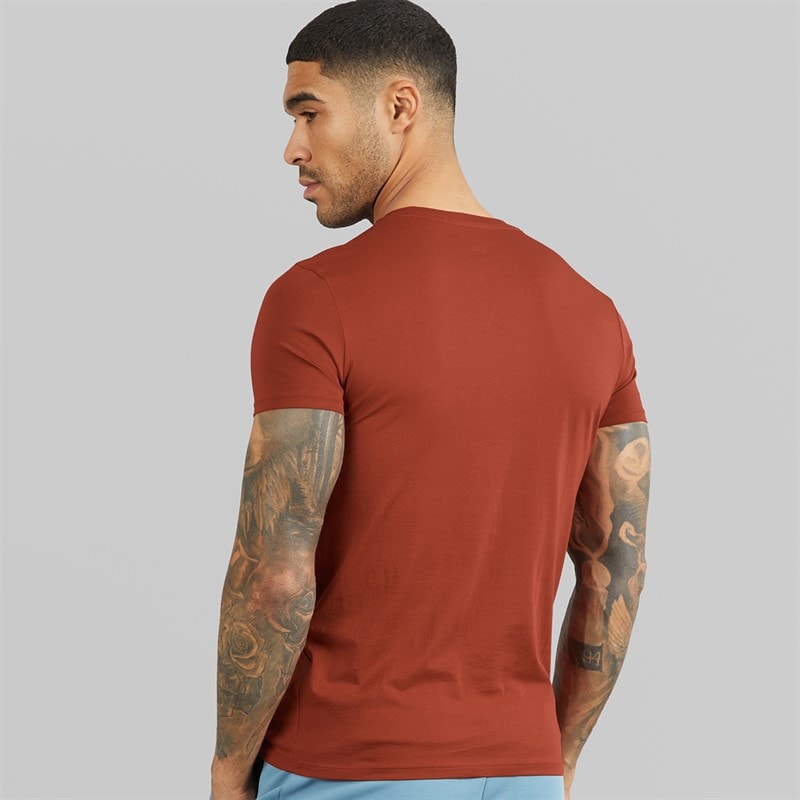 Lacoste Mens T-Shirt Copper Red - Image 2