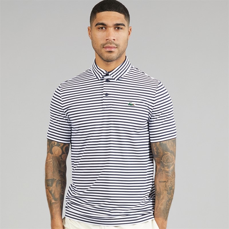 Lacoste Mens Regular Fit Polo Shirt Navy Blue/White - Image 1