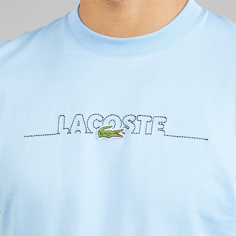 Lacoste Mens T-Shirt Pale Blue - Image 3
