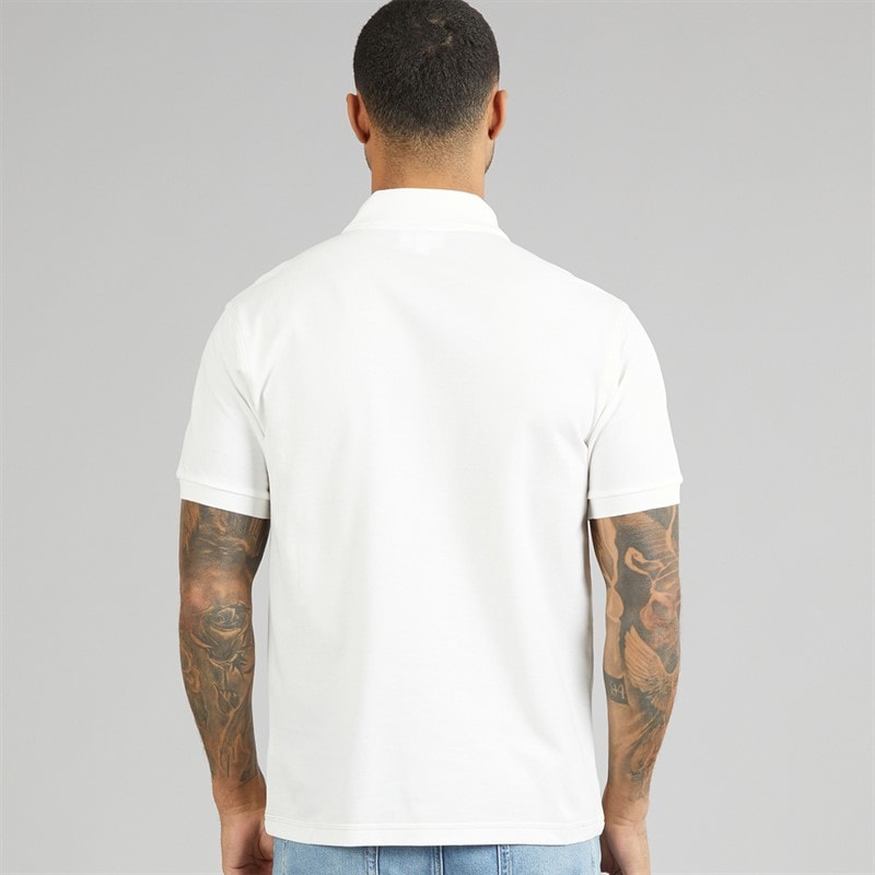Lacoste Mens Classic Fit Embroidered Motif Polo Shirt White - Image 2