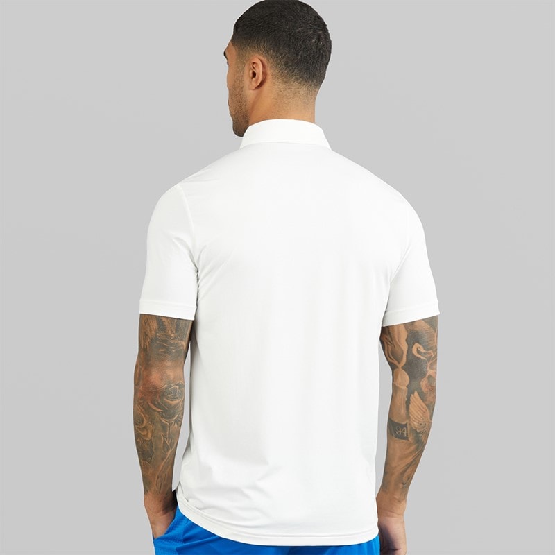 Lacoste Mens Regular Fit Colour Block Polo Shirt White/Navy Blue/Blue - Image 2
