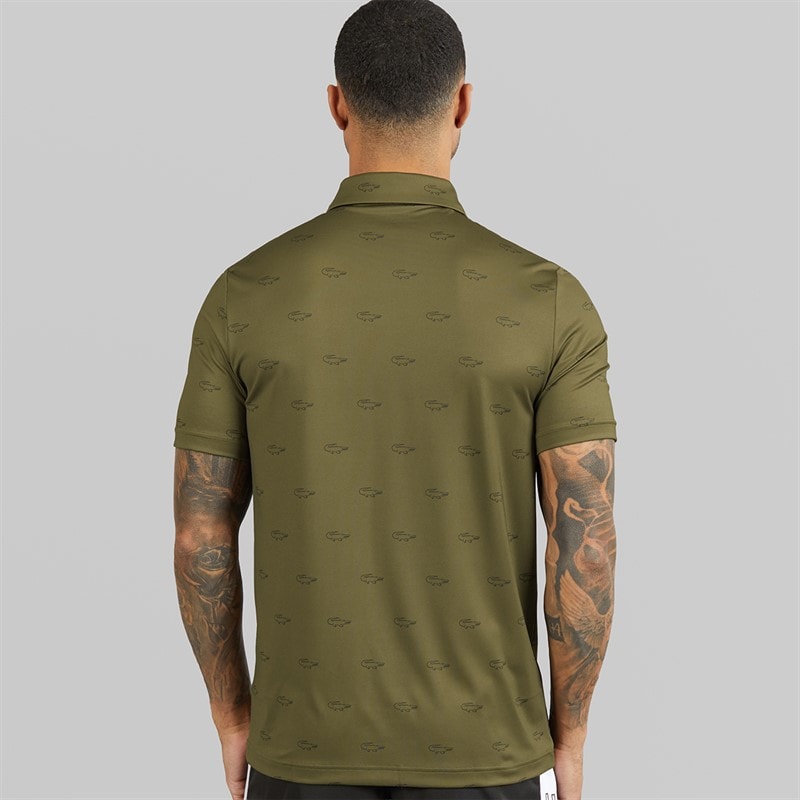 Lacoste Mens Regular Fit Polo Shirt Khaki Green/Green - Image 2