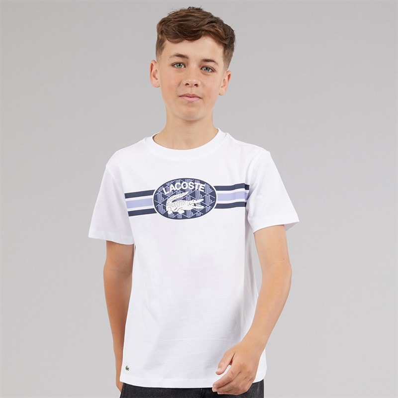 Lacoste Boys T-Shirt Blanc - Image 1