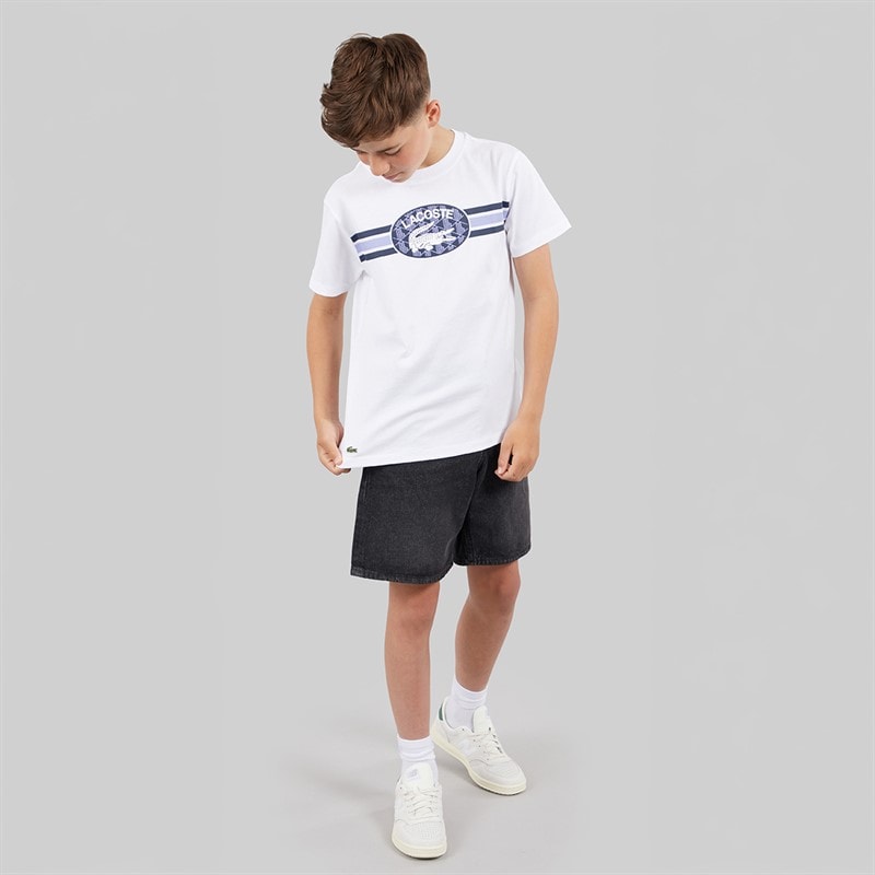 Lacoste Boys T-Shirt Blanc - Image 4