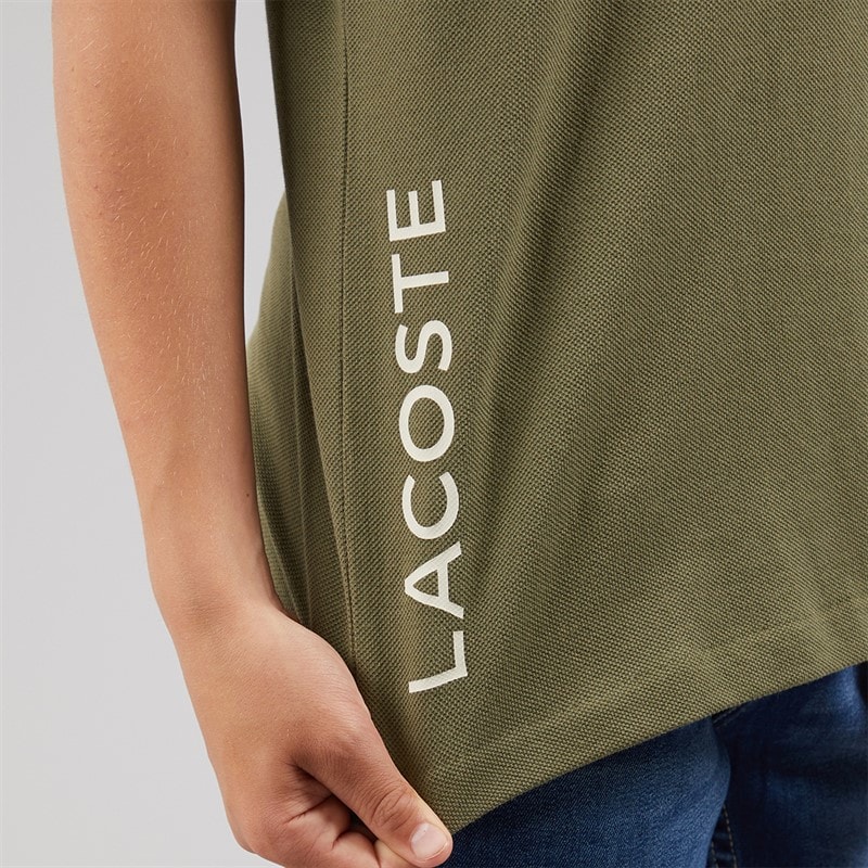Lacoste Boys Polo Shirt Olive/Farine - Image 3