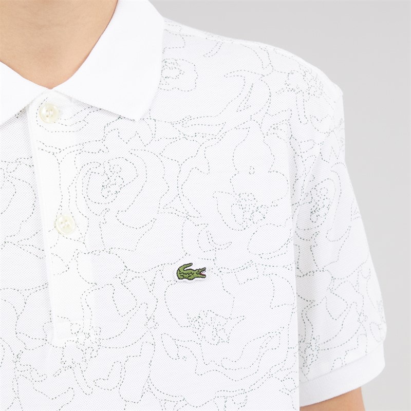Lacoste Boys Polo Shirt Blanc/Multico - Image 3