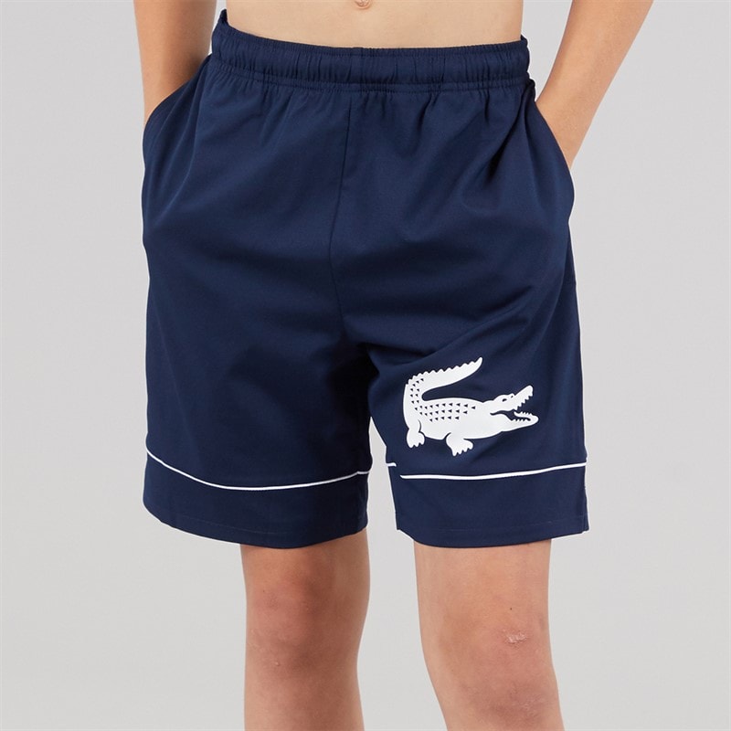 Lacoste Boys Shorts Marine/Blanc - Image 3