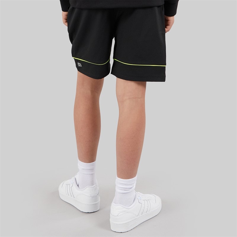 Lacoste Boys Shorts Noir/Jaune Fluo - Image 2