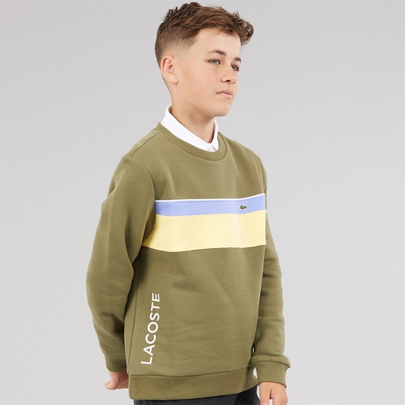 Lacoste Boys Sweatshirt Olive/Farine - Image 3